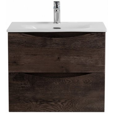 Тумба с раковиной и зеркалом BelBagno Marino-CER-N 70 Rovere Nature Grigio