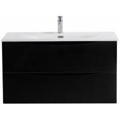 Тумба с раковиной BelBagno Marino-CER-N 80 Nero Lu...