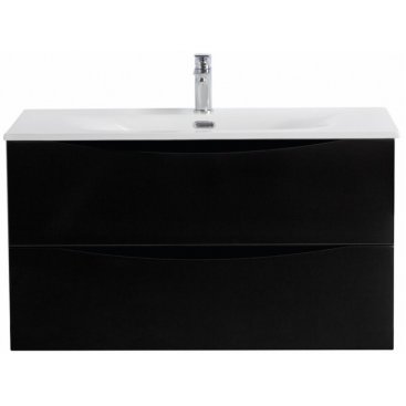 Тумба с раковиной BelBagno Marino-CER-N 80 Nero Lucido