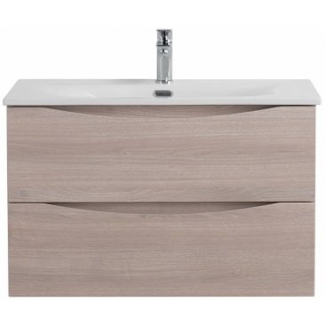 Тумба с раковиной и зеркалом BelBagno Marino-CER-N 80 Rovere Grigio