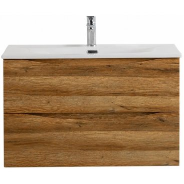 Тумба с раковиной и зеркалом BelBagno Marino-CER-N 80 Rovere Rustico