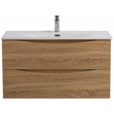 Тумба с раковиной и зеркалом BelBagno Marino-CER-N 80 Rovere Bianco