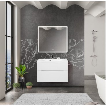 Мебель для ванной BelBagno Marino-H60 90-BB900/450-LV-MR-AST Bianco Lucido