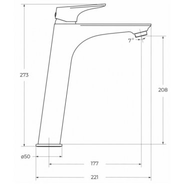 Смеситель для раковины BelBagno MARINO-LMC-CRM-W0