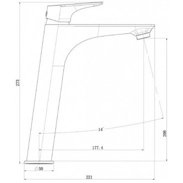 Смеситель для раковины BelBagno MARINO-LMC-CRM-W0