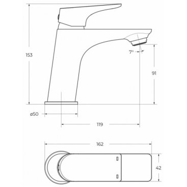 Смеситель для раковины BelBagno MARINO-LVM-CRM-W0