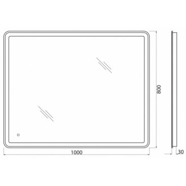 Тумба с раковиной и зеркалом BelBagno Marino-CER-N 100 Bianco Lucido