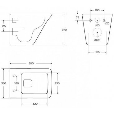 Унитаз подвесной BelBagno Marmi BB052CHR/BB052SC с крышкой-сиденьем микролифт