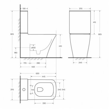 Унитаз-компакт BelBagno Marmi BB052CPR/BB052SC с крышкой-сиденьем микролифт