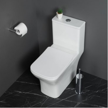 Унитаз-компакт BelBagno Neon BB8617CPR-MN/SC с крышкой микролифт