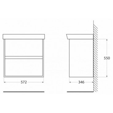 Мебель для ванной BelBagno Neon 60-2C Pino Bianco (уценка)