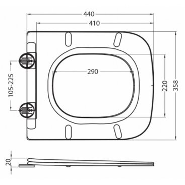 Унитаз-компакт BelBagno Prado с крышкой BB10150SC микролифт