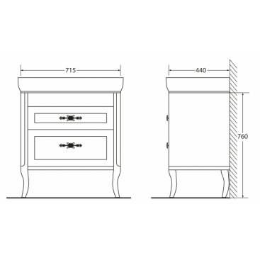 Мебель для ванной BelBagno PRADO-800-2C-PIA2