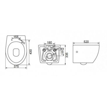 Унитаз подвесной BelBagno Prospero BB507B/BB2020SC с крышкой-сиденьем микролифт