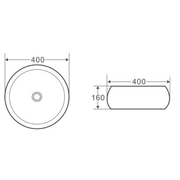 Раковина накладная BelBagno BB1065