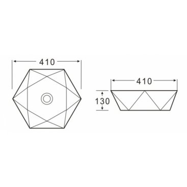 Раковина накладная BelBagno BB1344A