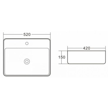 Раковина накладная BelBagno BB1367