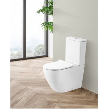 Унитаз-компакт BelBagno Sfera-R BB2141CPR/ BB2111SC с крышкой-сиденьем микролифт