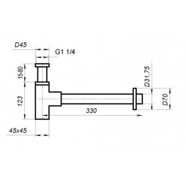 Сифон для раковины BelBagno BB-SMQ2-01