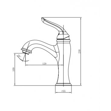 Смеситель для раковины BelBagno Tiffani TIF-LVM-CRM