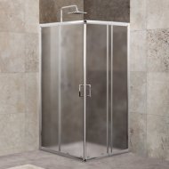 Душевой уголок BelBagno UNIQUE-A-2 (85-100) х (85х100)см, стекло рифленое