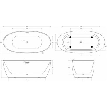 Ванна BelBagno BB414 170x80