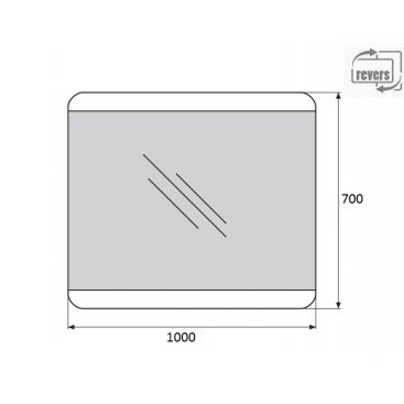 Зеркало BelBagno SPC-CEZ-1000-700-LED-BTN