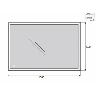 Зеркало BelBagno SPC-GRT-1000-600-LED-TCH