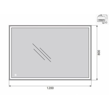 Зеркало BelBagno SPC-GRT-1200-800-LED-TCH