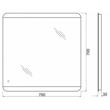 Зеркало BelBagno SPC-CEZ-700-700-LED-TCH