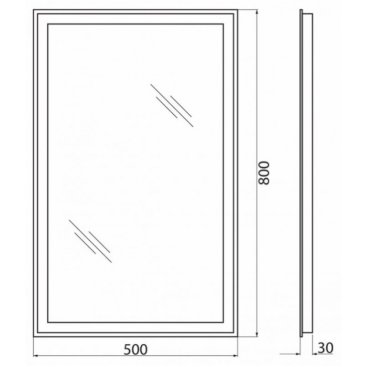 Зеркало BelBagno SPC-GRT-500-800-LED-BTN