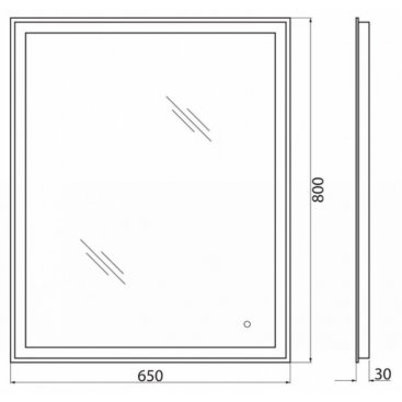 Зеркало BelBagno SPC-GRT-650-800-LED-TCH