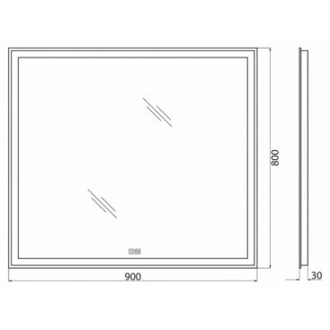 Зеркало BelBagno SPC-GRT-900-800-LED-TCH-WARM