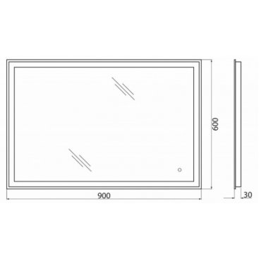 Зеркало BelBagno SPC-GRT-900-600-LED-TCH