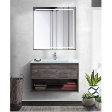 Зеркало BelBagno SPC-KRAFT-800-800-LED-TCH-WARM-NERO