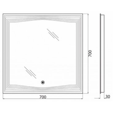 Зеркало BelBagno SPC-LNS-700-700-LED-TCH