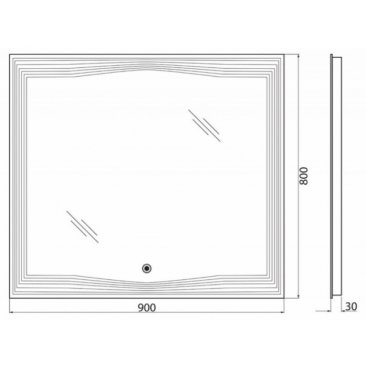 Зеркало BelBagno SPC-LNS-900-800-LED-TCH