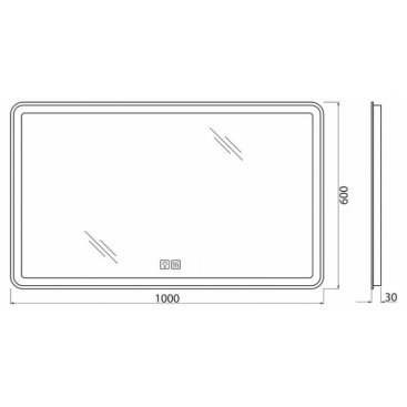 Зеркало BelBagno SPC-MAR-1000-600-LED-TCH-WARM