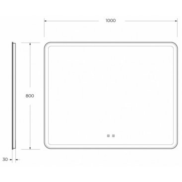 Зеркало BelBagno SPC-MAR-1000-800-LED-TCH-SND