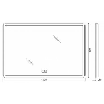 Зеркало BelBagno SPC-MAR-1100-800-LED-TCH-WARM