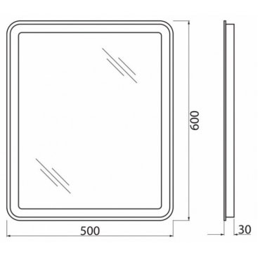 Зеркало BelBagno SPC-MAR-500-600-LED-BTN