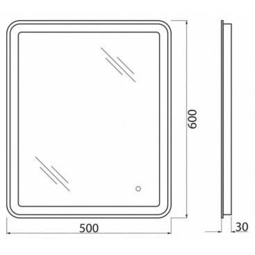 Зеркало BelBagno SPC-MAR-500-600-LED-TCH