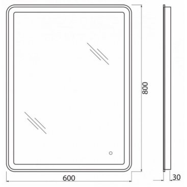 Зеркало BelBagno SPC-MAR-600-800-LED-TCH