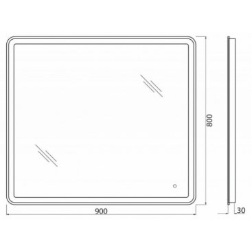 Зеркало BelBagno SPC-MAR-900-800-LED-TCH