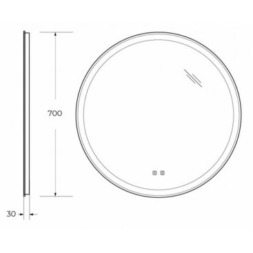 Зеркало BelBagno SPC-RNG-700-LED-TCH-SND