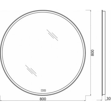 Зеркало BelBagno SPC-RNG-800-LED-TCH-WARM