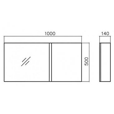 Зеркало-шкаф BelBagno BB1000PAC