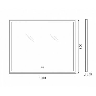 Зеркало BelBagno SPC-GRT-1000-800-LED-TCH-WARM