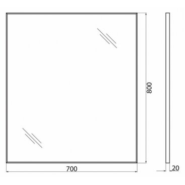 Зеркало BelBagno SPC-AL-700-800