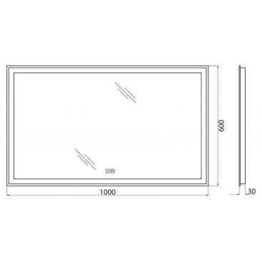 Зеркало BelBagno SPC-GRT-1000-600-LED-TCH-WARM